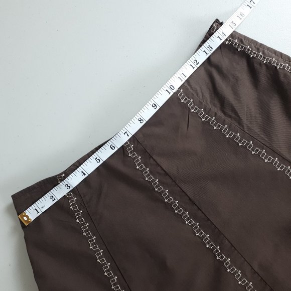 Lucy Paris Brown Embroidered Circle Skirt - Picture 3 of 12